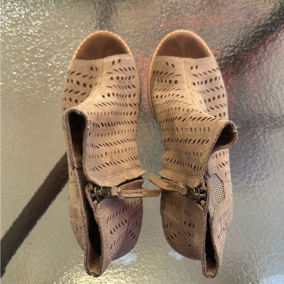 Toms Majorca Peep Toe Booties - Picture 1 of 4